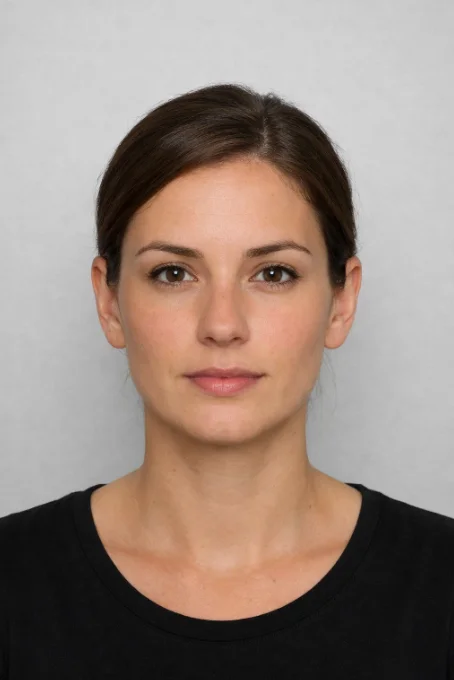 Makeup in passport photo guide