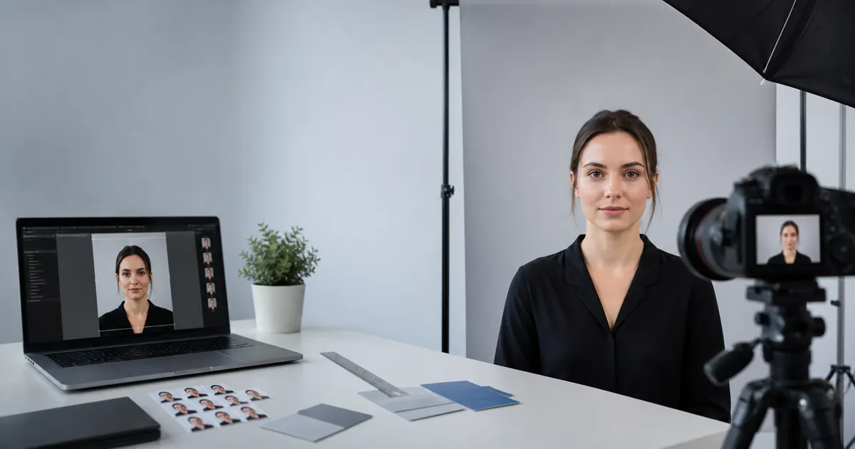 France Passport & Visa Photo Maker realistic preview