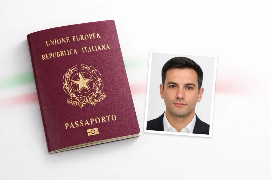 Italian Passport & Visa Photo Maker realistic preview