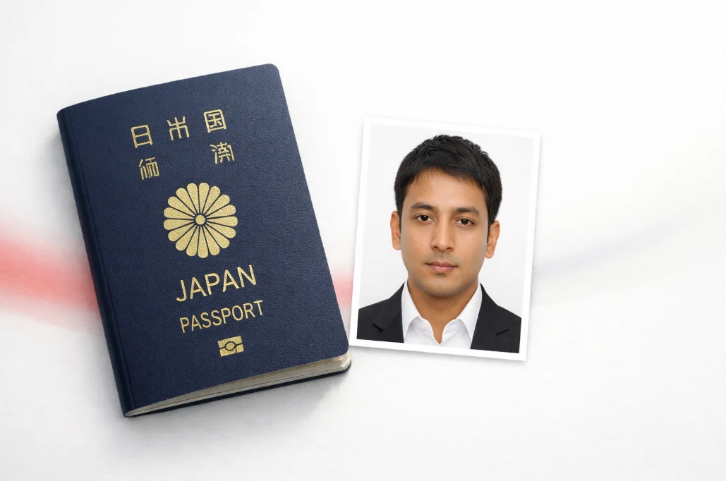 Japan passport photo requirements - 35x45mm Japanese passport, tourist visa, work visa and student visa photo maker