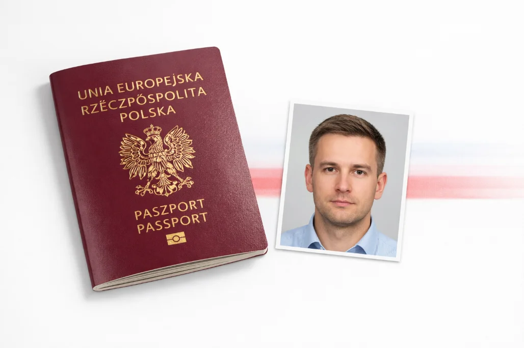 Poland Passport & Visa Photo realistic preview