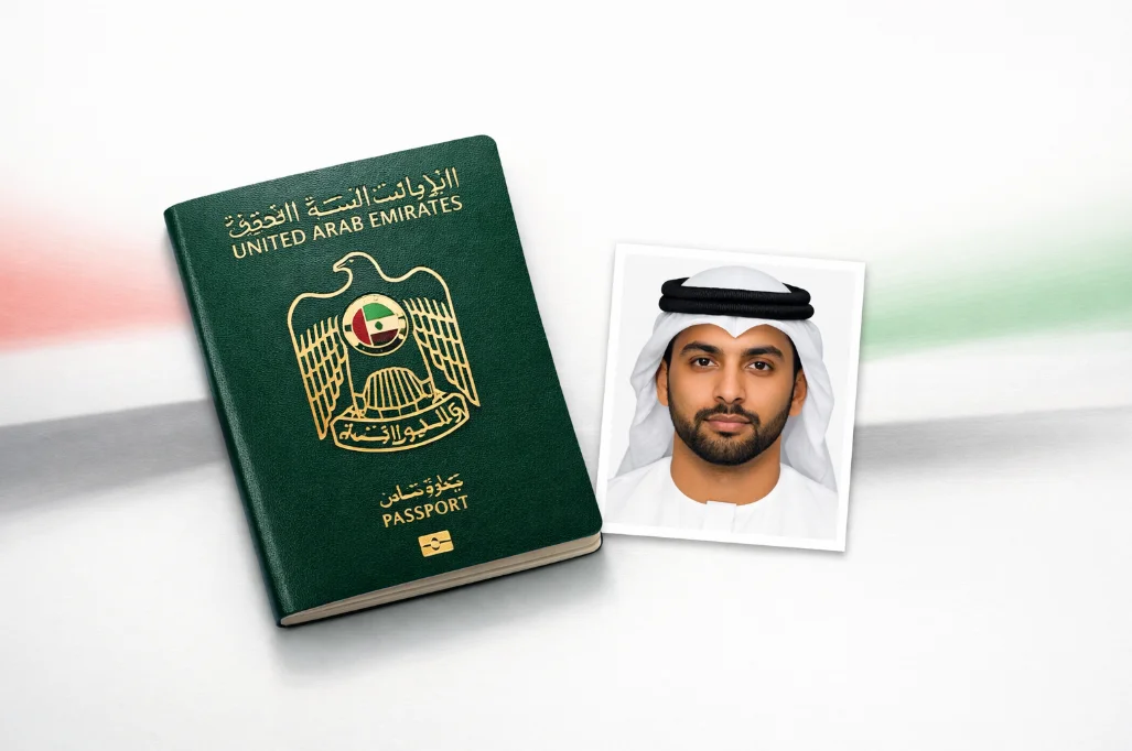 UAE passport photo requirements - 43x55mm Emirates passport, Emirates ID and Dubai visa photo maker