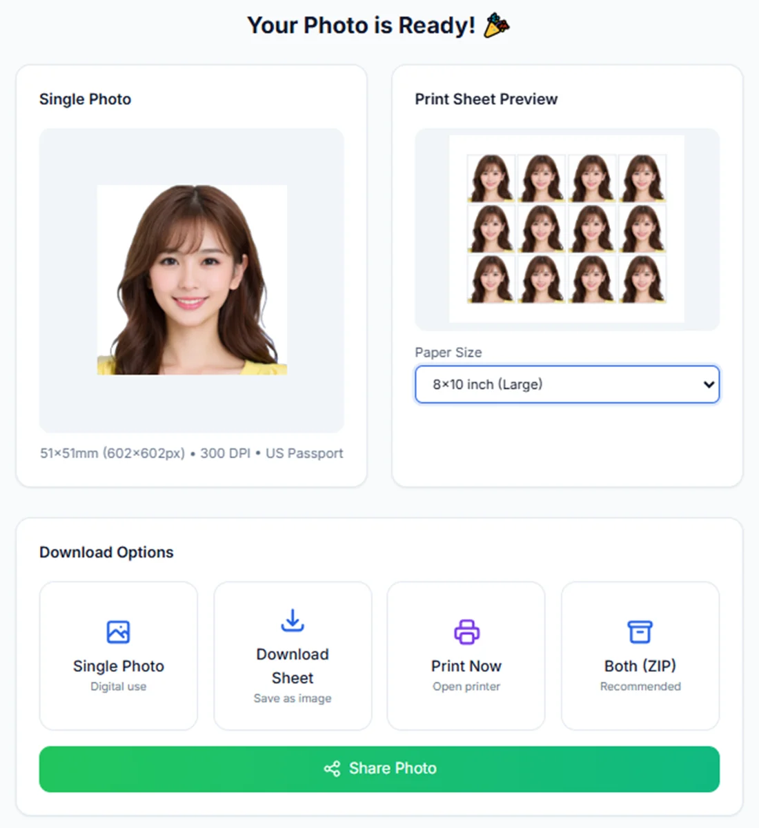 Free online passport photo maker - create perfect passport photos instantly