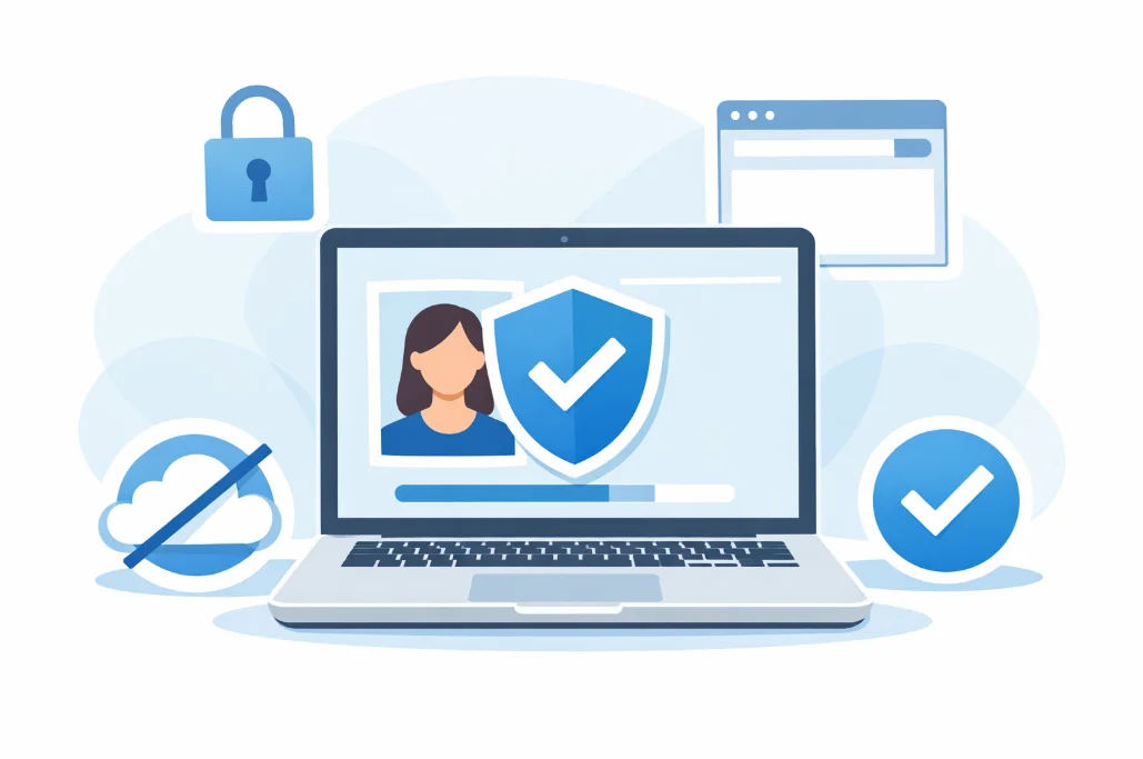 VisaPicPro privacy and security - 100% browser-based photo processing