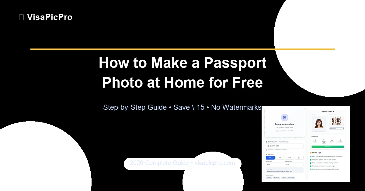 How to make passport photo at home guide
