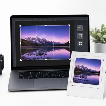 Photo resize and crop tool preview