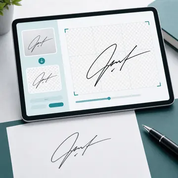 Signature creator preview